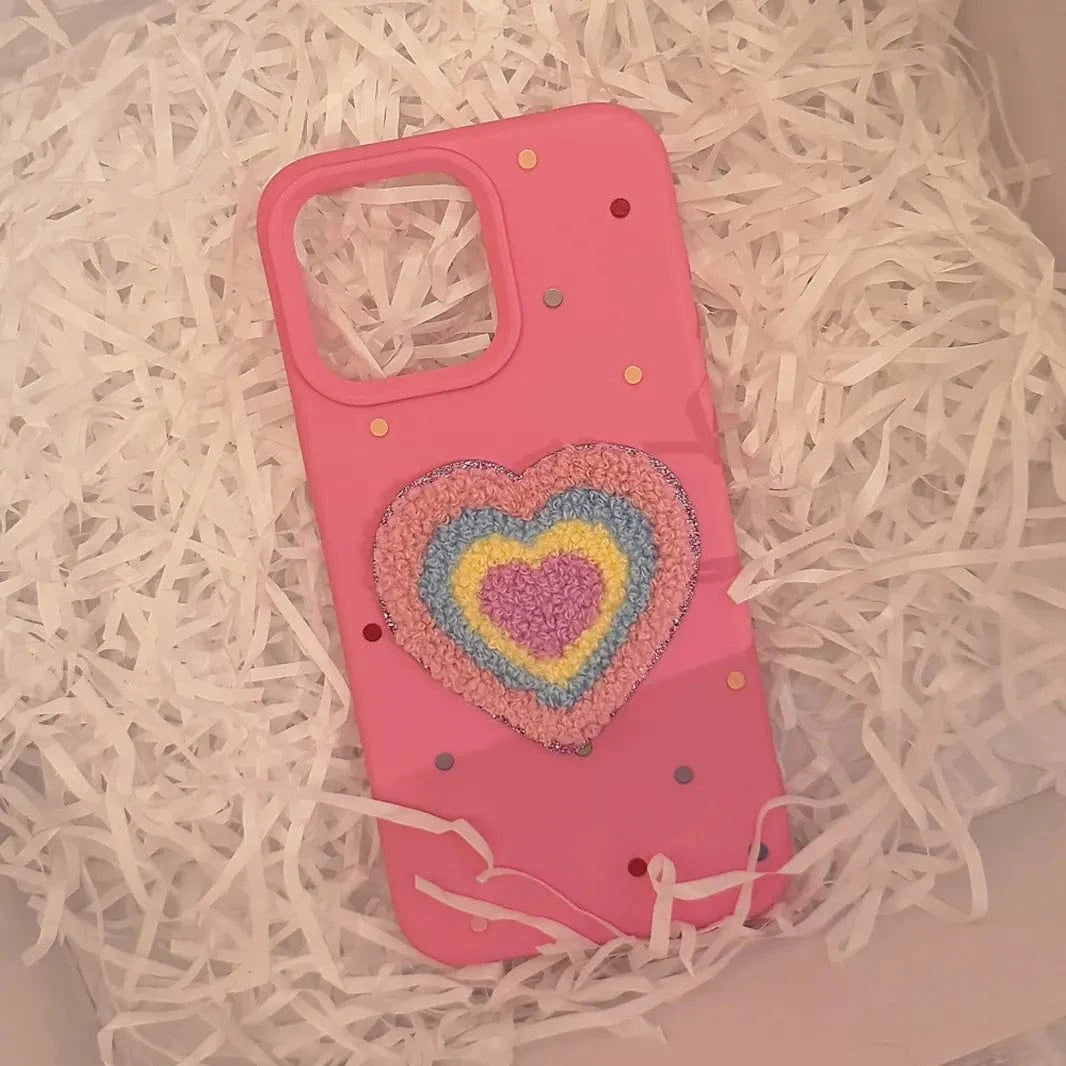 Cute 3D Embroidery Silicone TPU Case for iPhone 16 Pro Max