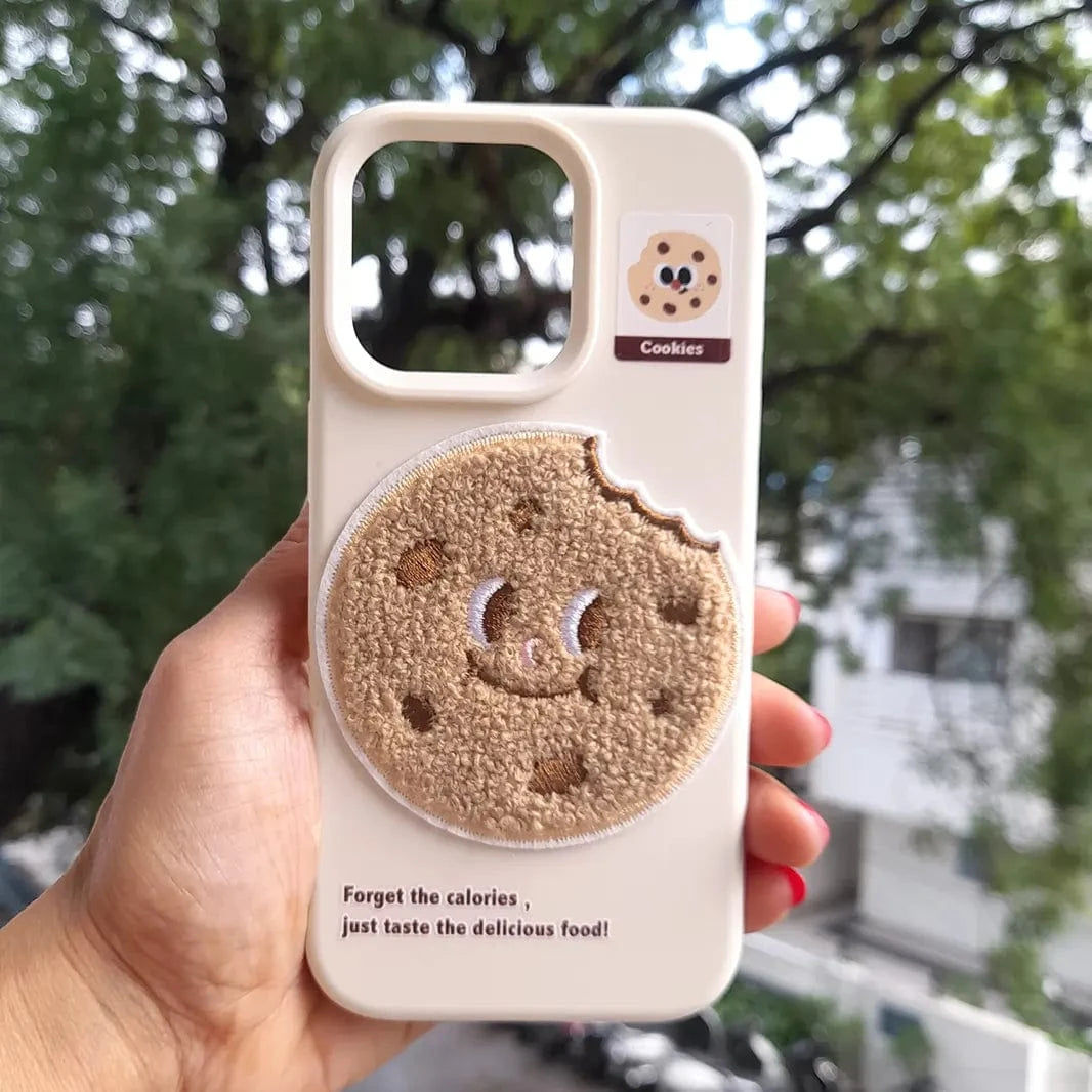 Cute 3D Embroidery Silicone TPU Case for iPhone 16 Pro Max