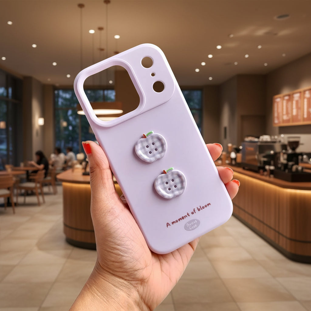 Cute 3D Pattern Buttons Silicone TPU Case for iPhone 17 Pro Max KTSU4F08I 8988274373957
