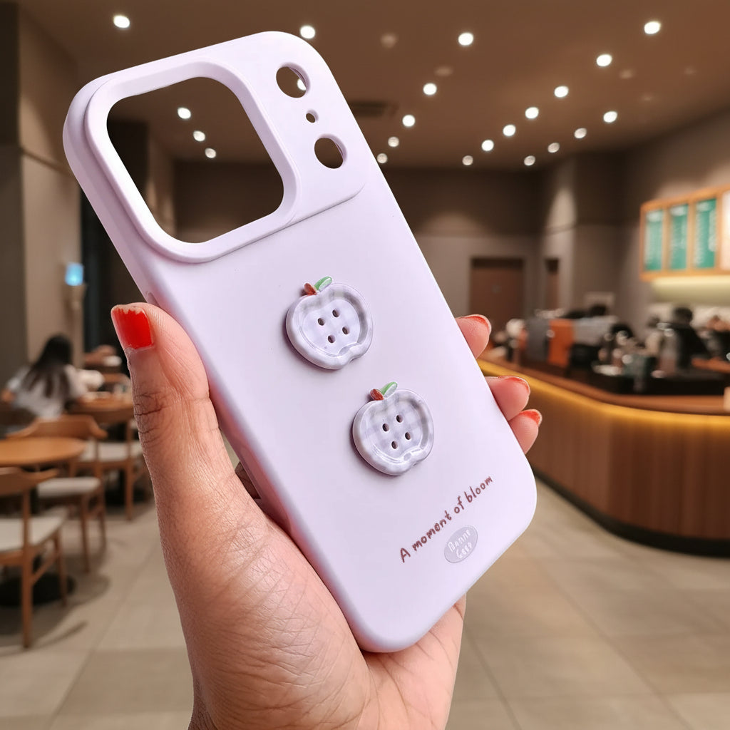 Cute 3D Pattern Buttons Silicone TPU Case for iPhone 17 Pro Max