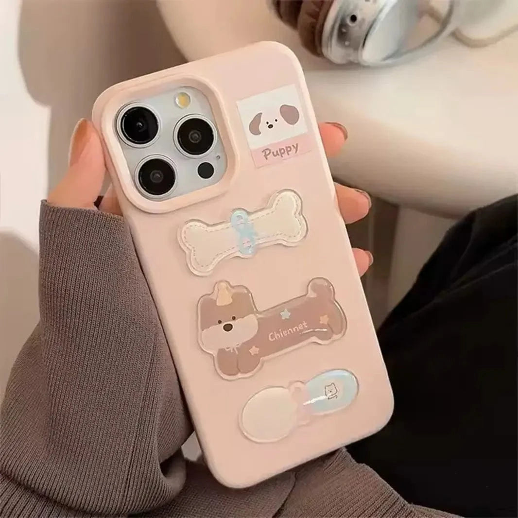 Cute 3D Patterns Silicone TPU Case for iPhone 16 Pro Max