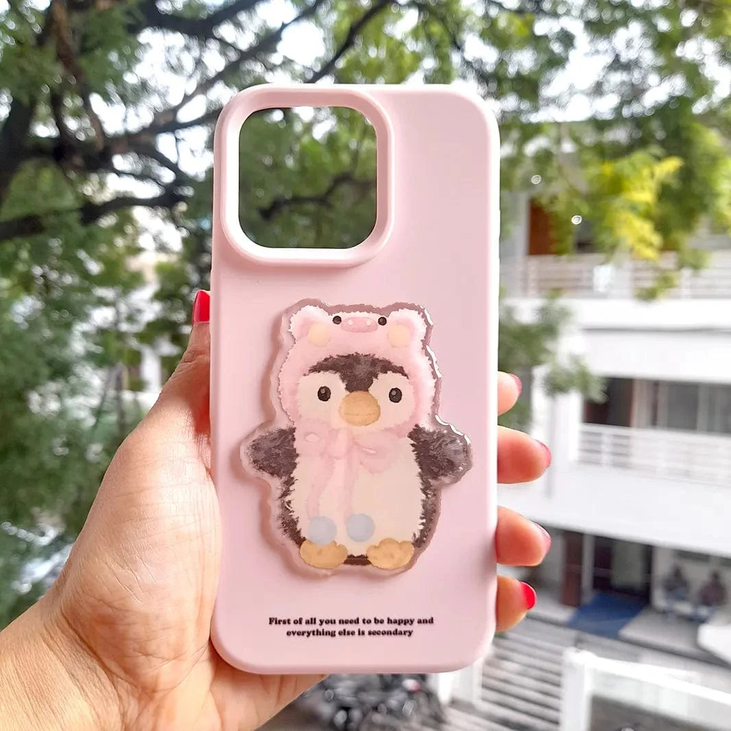 Cute 3D Patterns Silicone TPU Case for iPhone 16 Pro Max