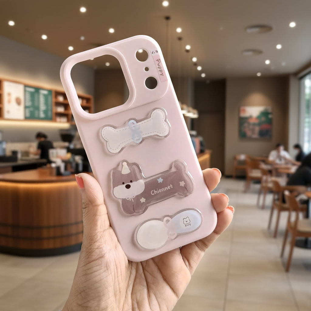 Cute 3D Patterns Silicone TPU Case for iPhone 17 Pro Max KTSU50RWR 8954150647443