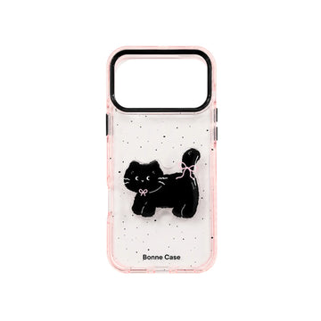 Cute Cat design transparent pink stylish TPU Soft Back Case for iPhone 17 Pro KTSUI0QOR 8975232949194