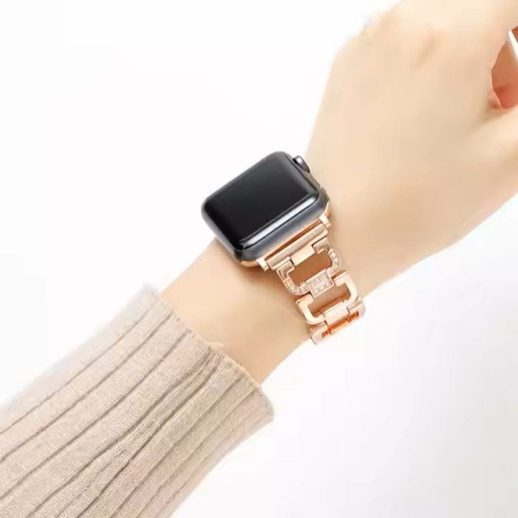 D Shape Chain link Metal Band for Apple Watch 42 | 44 | 45 | Ultra 49 | 46mm S10