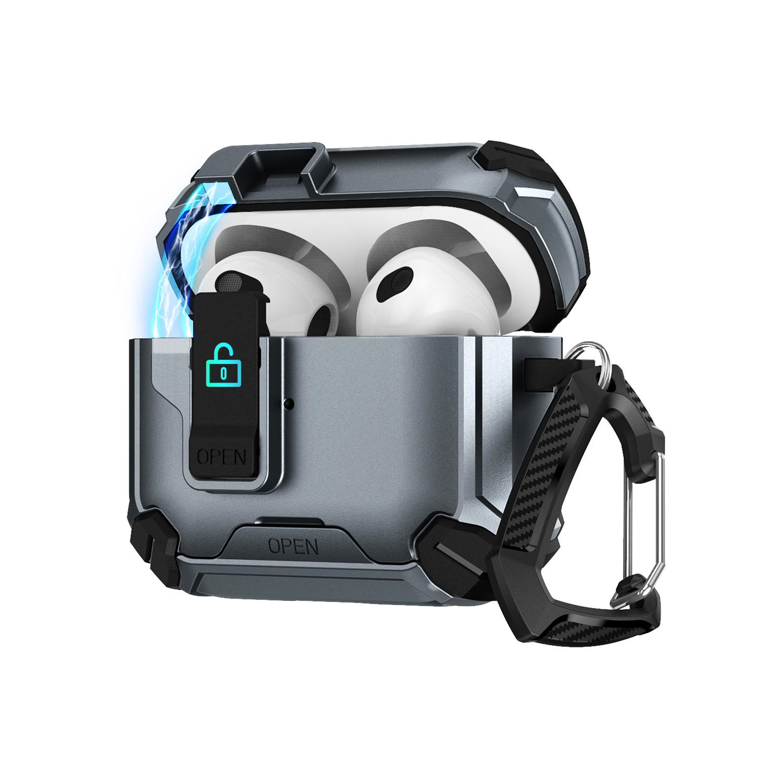 Two Color Magnetic Holder Earphone Protective Case with Switch Lock for Airpods Pro | Pro 2