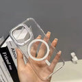 iPhone 16 Pro Max / Clear Diamond Lens Crystal Clear Magnetic MagSafe Hard Phone Back Case for Apple iPhone - Ktusu