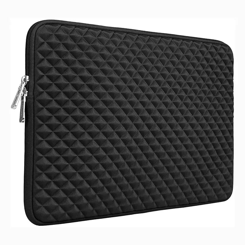 Bags Sleeves for Up to 13.3 inch Laptop / Black Diamond Neoprene Padded Fluffy Zipper Bag for MacBook | Laptop