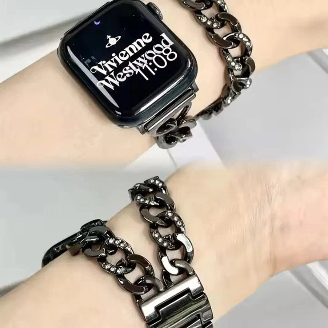 Double Row Denim Chain Bracelet for Apple Watch 42 | 44 | 45 | Ultra 49 | 46mm S10