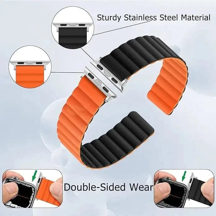 ktusu ktusu Watch Bands Double Sided Wearable Silicone Magnetic Loop Bands for Appe Watch 38 | 40 | 41 | 42mm S10