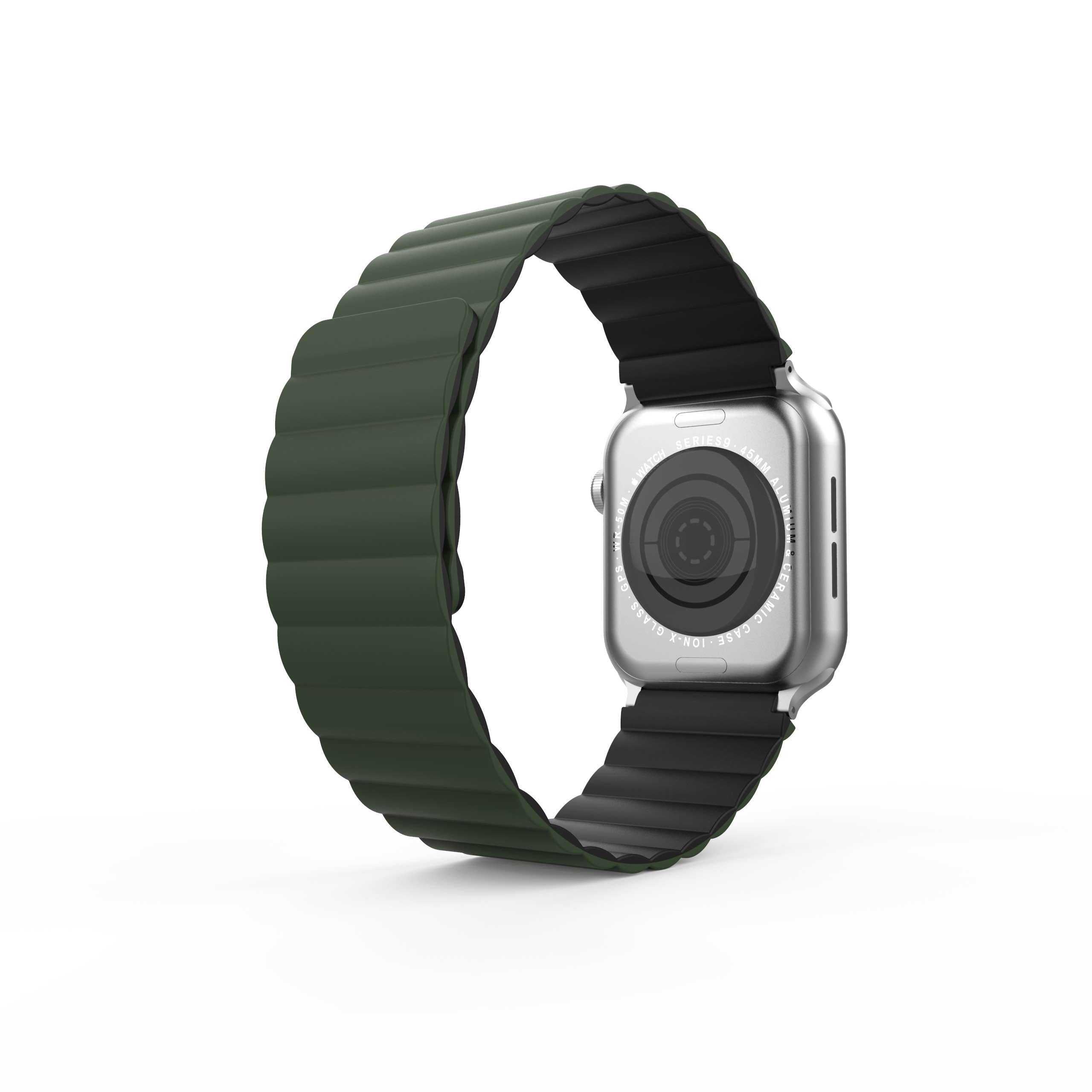 ktusu ktusu Watch Bands Double Sided Wearable Silicone Magnetic Loop Bands for Appe Watch 38 | 40 | 41 | 42mm S10 Army Green Black