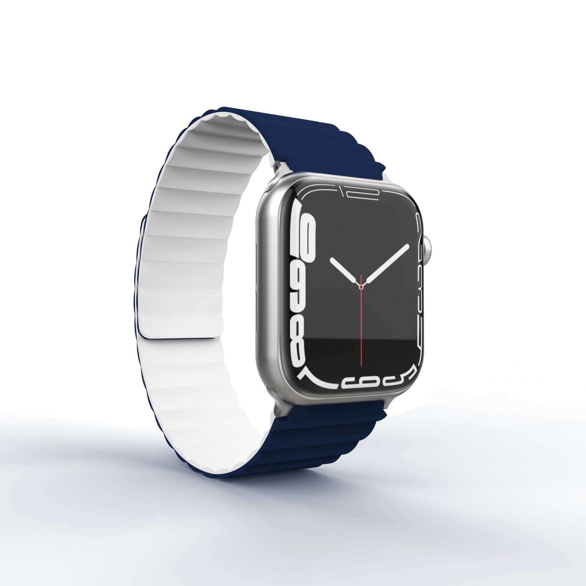 ktusu ktusu Watch Bands Double Sided Wearable Silicone Magnetic Loop Bands for Appe Watch 38 | 40 | 41 | 42mm S10 Midnight Blue White