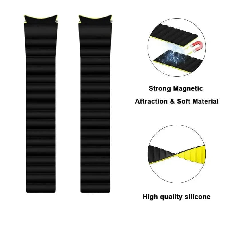 Dual Color Magnetic Silicone Loop for Samsung Watch 4 | 5 | 6 | 7 Watch Bands