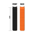 Straps & Bands for Samsung Watch 4 (44mm) / Dual Color / Black Orange Strong Magnetic Smooth Silicone Watch Band for Samsung Galaxy Watch