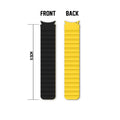 Straps & Bands for Samsung Watch 4 (44mm) / Dual Color / Black Yellow Strong Magnetic Smooth Silicone Watch Band for Samsung Galaxy Watch