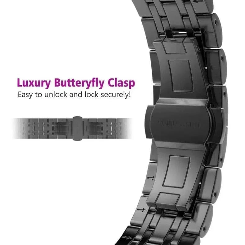Dual Link Stainless Steel Metal Bracelet Chain for Apple Watch 42 | 44 | 45 | Ultra 49 | 46mm S10
