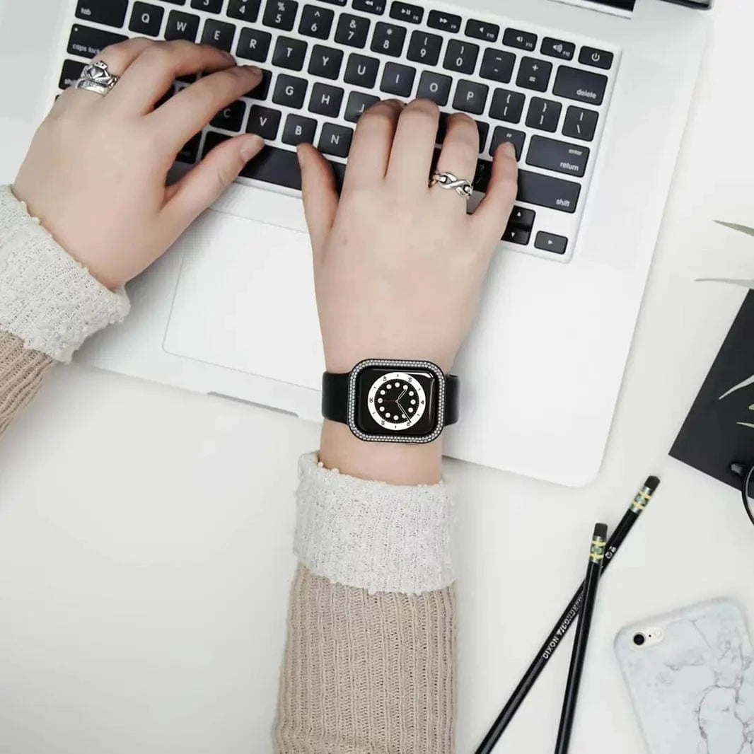 Dual Rhinestone Metal Bumper for Apple Watch 40mm