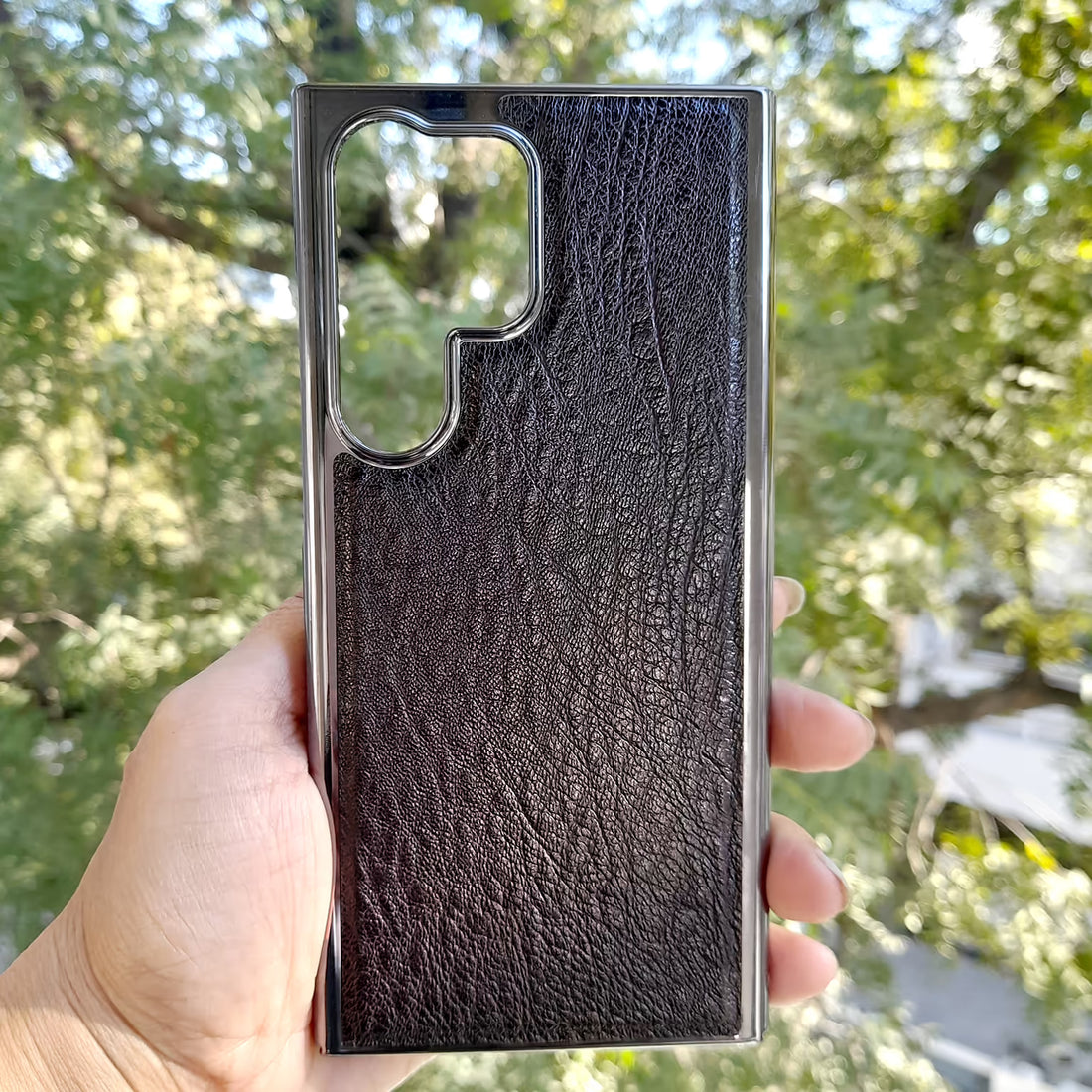Cases & Covers Electroplated Grainy Leather Texture Back Case for Samsung S25 Ultra