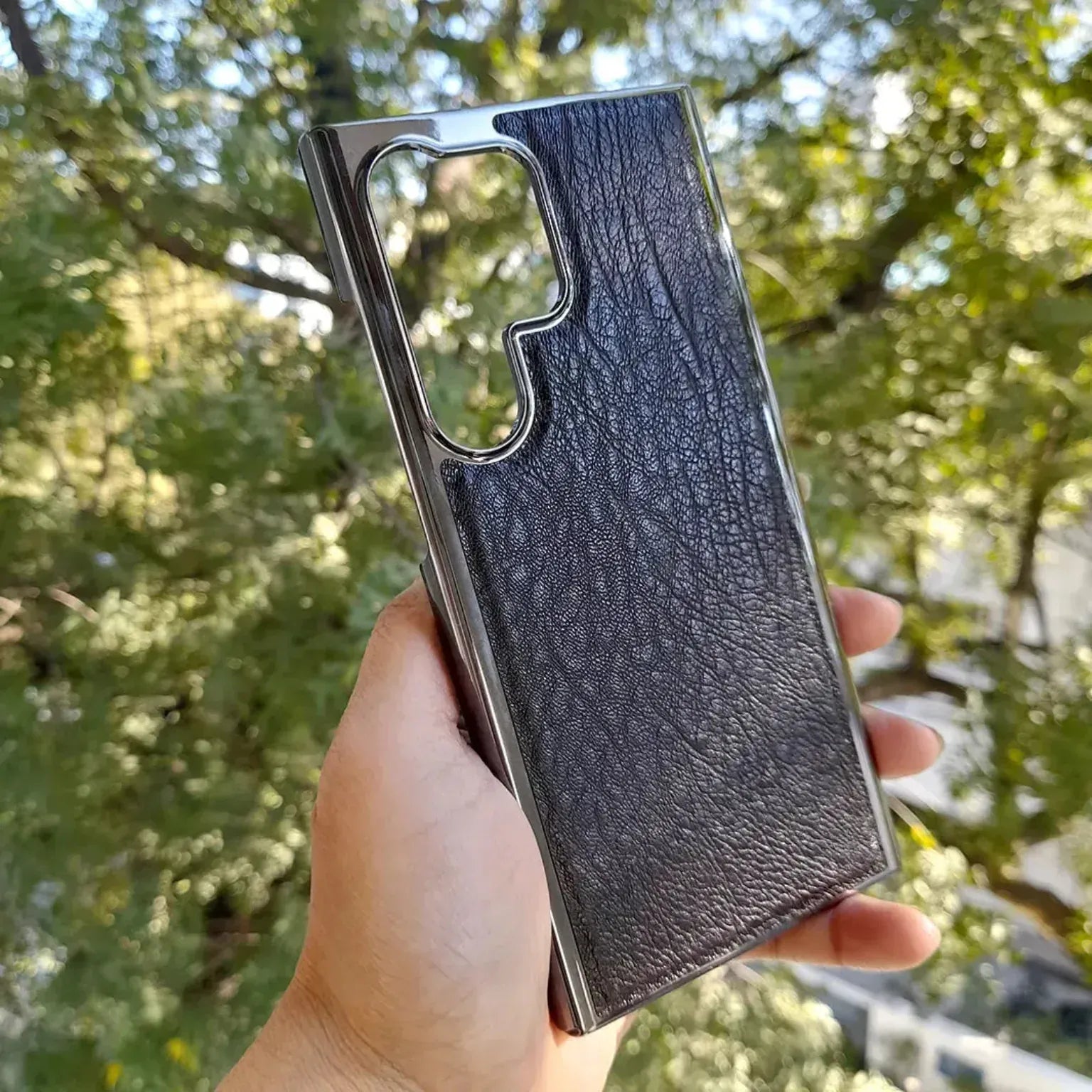 Cases & Covers Electroplated Grainy Leather Texture Back Case for Samsung S25 Ultra