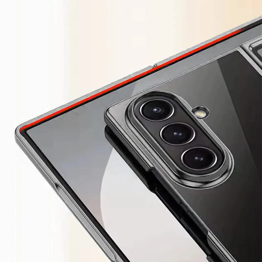 Electroplating Camera Protective Frame Transparent Case for Samsung Z Fold7