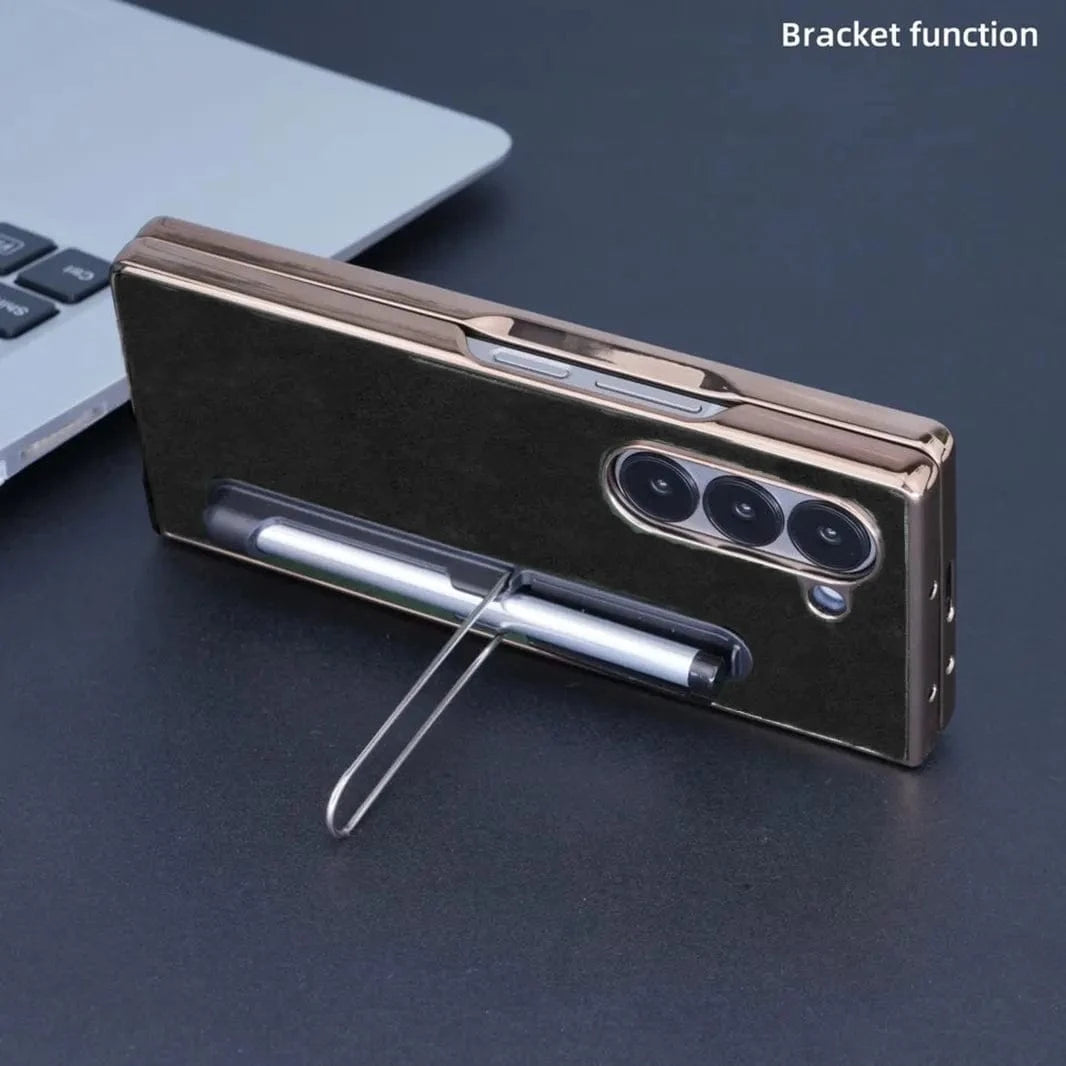 ktusu Generic Cases & Covers Electroplating Case with Stylus Pen Slot for Samsung Z Fold6 Black