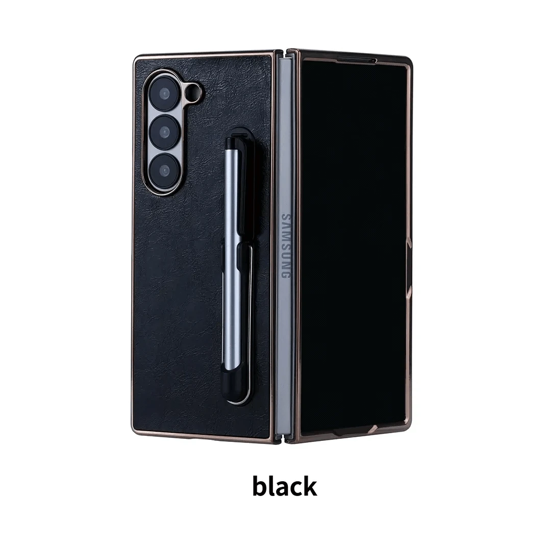 ktusu Generic Cases & Covers Electroplating Case with Stylus Pen Slot for Samsung Z Fold6 Black