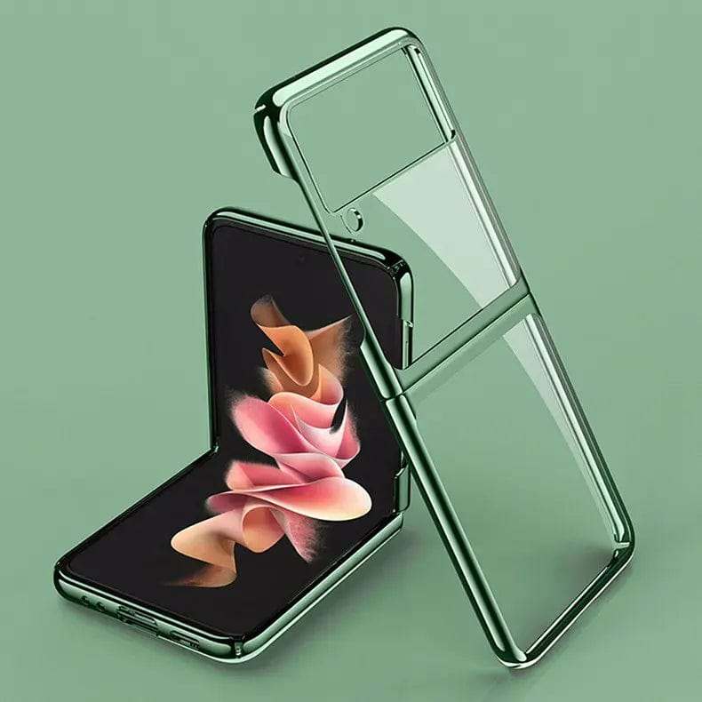Cases & Covers for Samsung Z Flip4 / Green Samsung Galaxy Z Flip5 Electroplating Frame Crystal Clear Hard MyCase