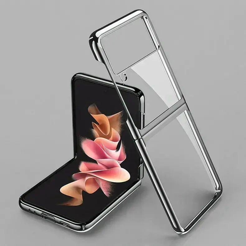 Cases & Covers for Samsung Z Flip4 / Silver Samsung Galaxy Z Flip5 Electroplating Frame Crystal Clear Hard MyCase