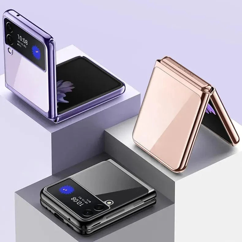 ktusu Generic Cases & Covers Electroplating Frame Transparent Case for Samsung Z Flip3
