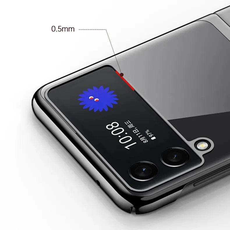 ktusu Generic Cases & Covers Electroplating Frame Transparent Case for Samsung Z Flip3