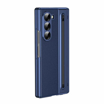 Cases & Covers Electroplating Leather Texture Case With Pen Slot for Samsung Z Fold7