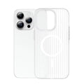 Cases & Covers for iPhone 15 Pro Max / With MagSafe / Clear Elegant Corrugated Texture MagSafe Transparent Case for Apple iPhone