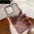 Cases & Covers for iPhone 15 Pro Max / Smoke Elegant Corrugated Texture Transparent Phone Case for Apple iPhone