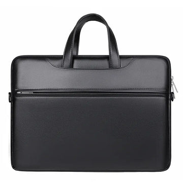 Handbags for Up to 13.6 inch Laptop / Black Fashionable PU Leather Office Briefcase Laptop Sleeve Bag for Macbook