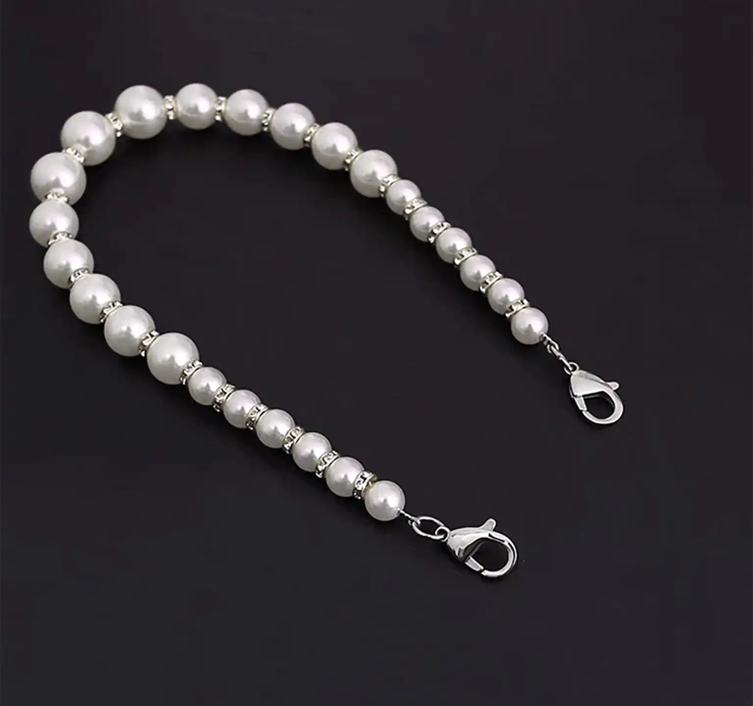 Short Wrist Pearl Beaded Mobile Phone Lanyard