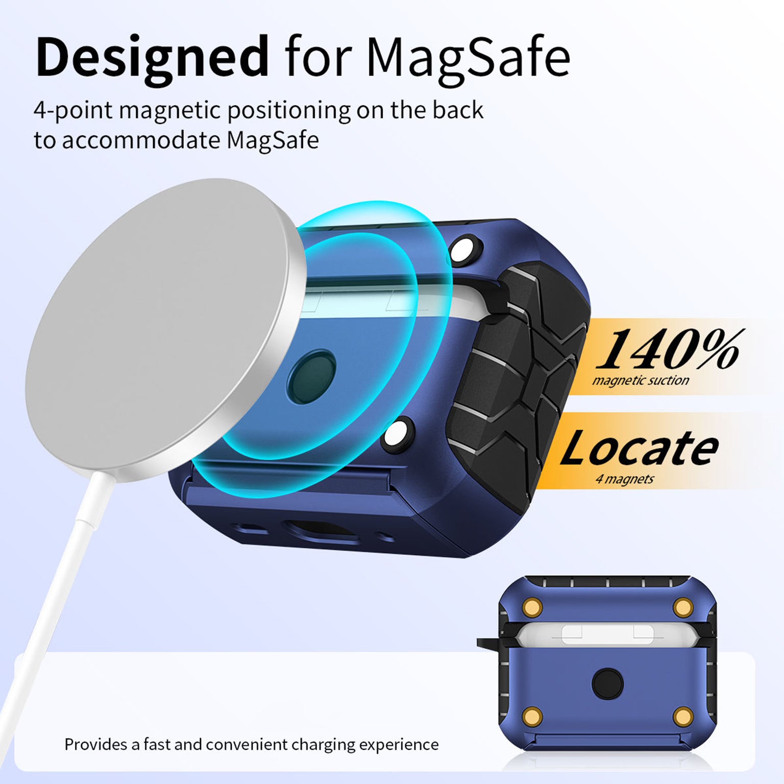 Dust-Proof Invisible Kickstand Magnetic Case with Switch Lock for Airpods Pro | Pro 2