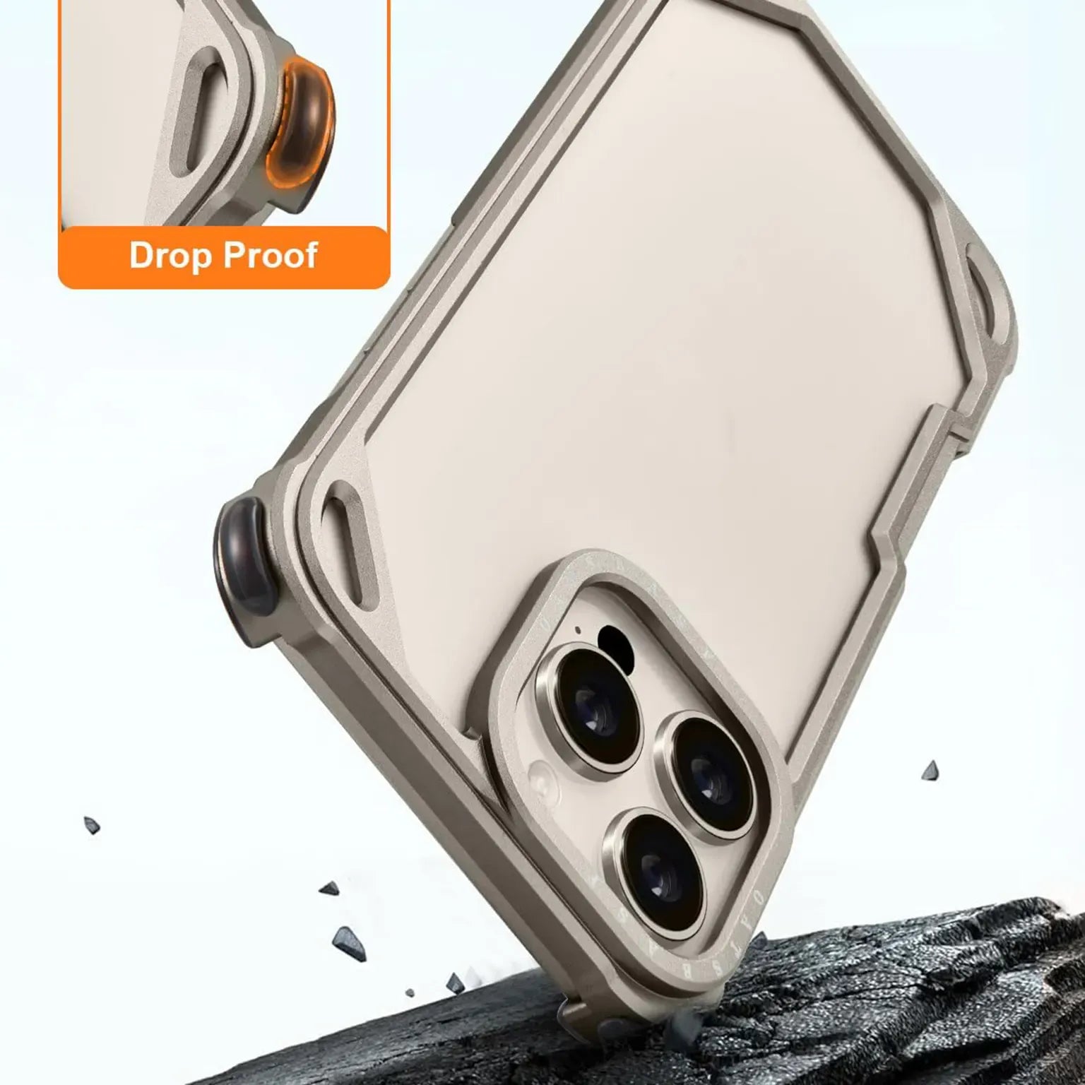 Aluminum Alloy Frameless Hollow Frame Case for iPhone 16 Pro