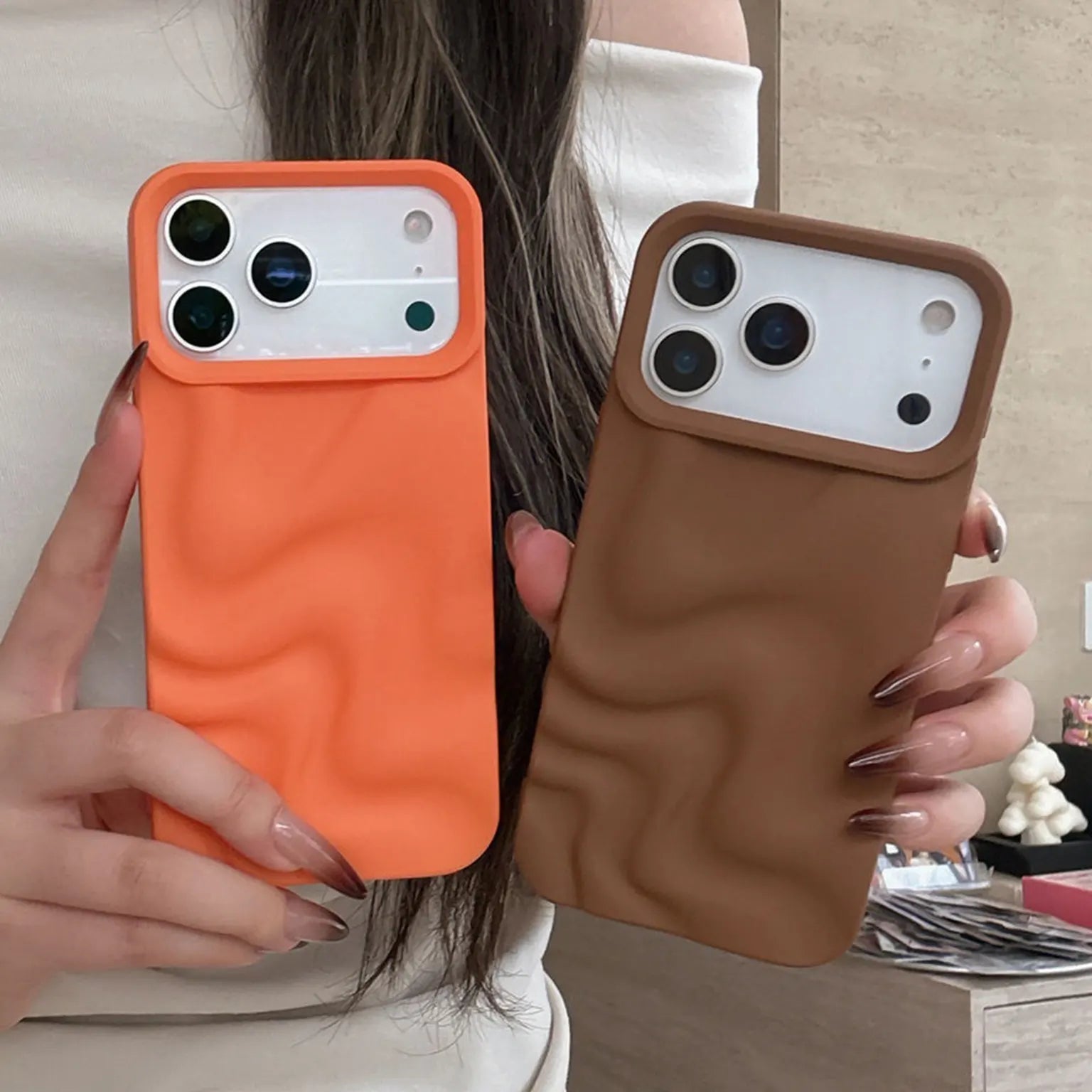 3D Water Ripple Pattern Wave Silicone Soft Case for iPhone 17