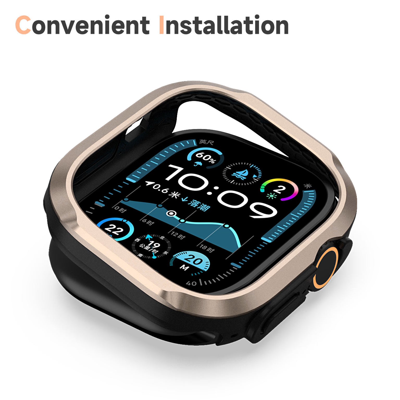 Aluminum Alloy TPU Frame Anti-Shock Watch Cover for Apple Watch Ultra 49mm
