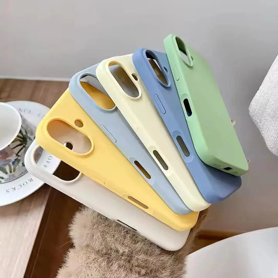 Liquid Silicone inner microfiber Case for iPhone 16
