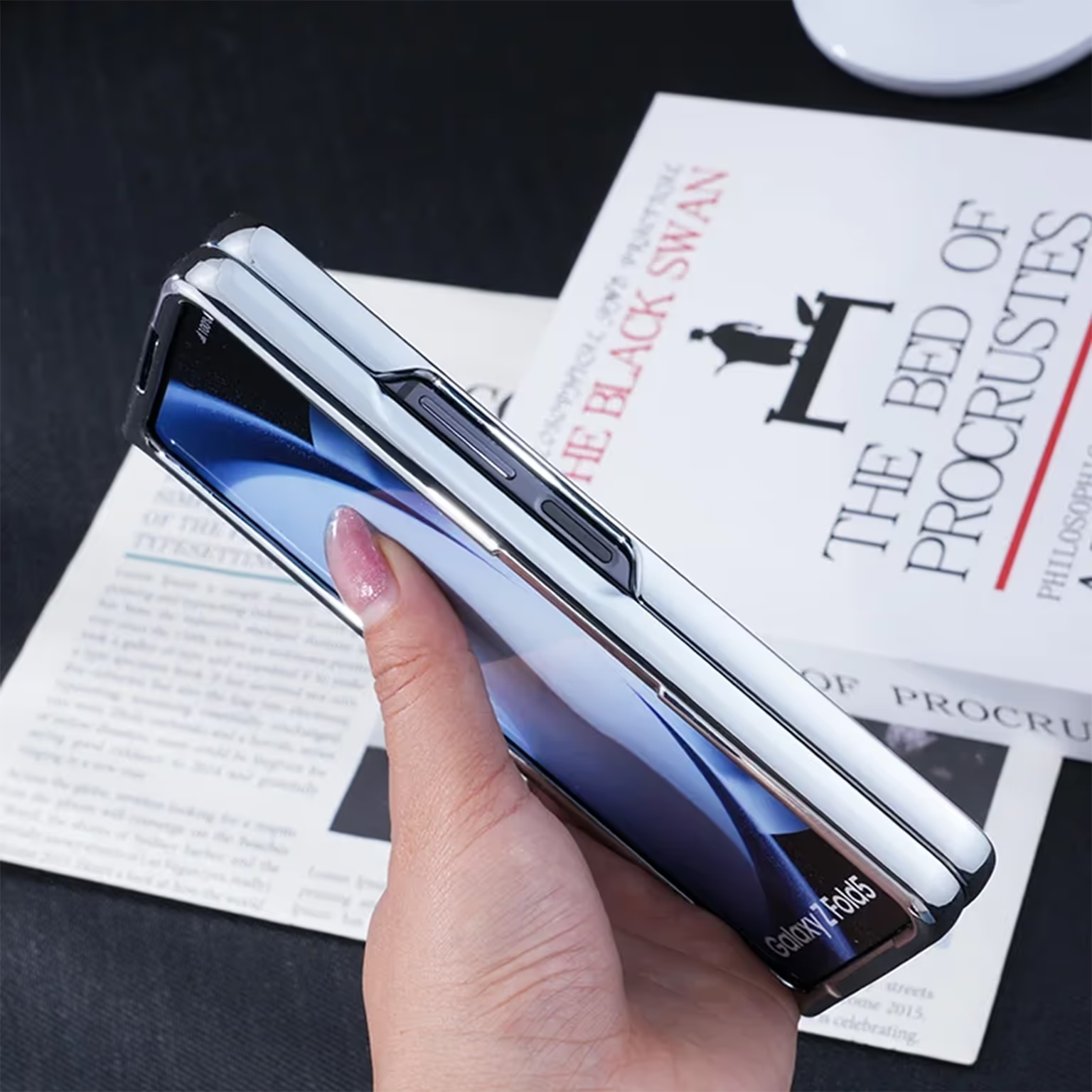 Garrett Texture Wireless Charging Magnetic Phone Case for Samsung Z Fold7