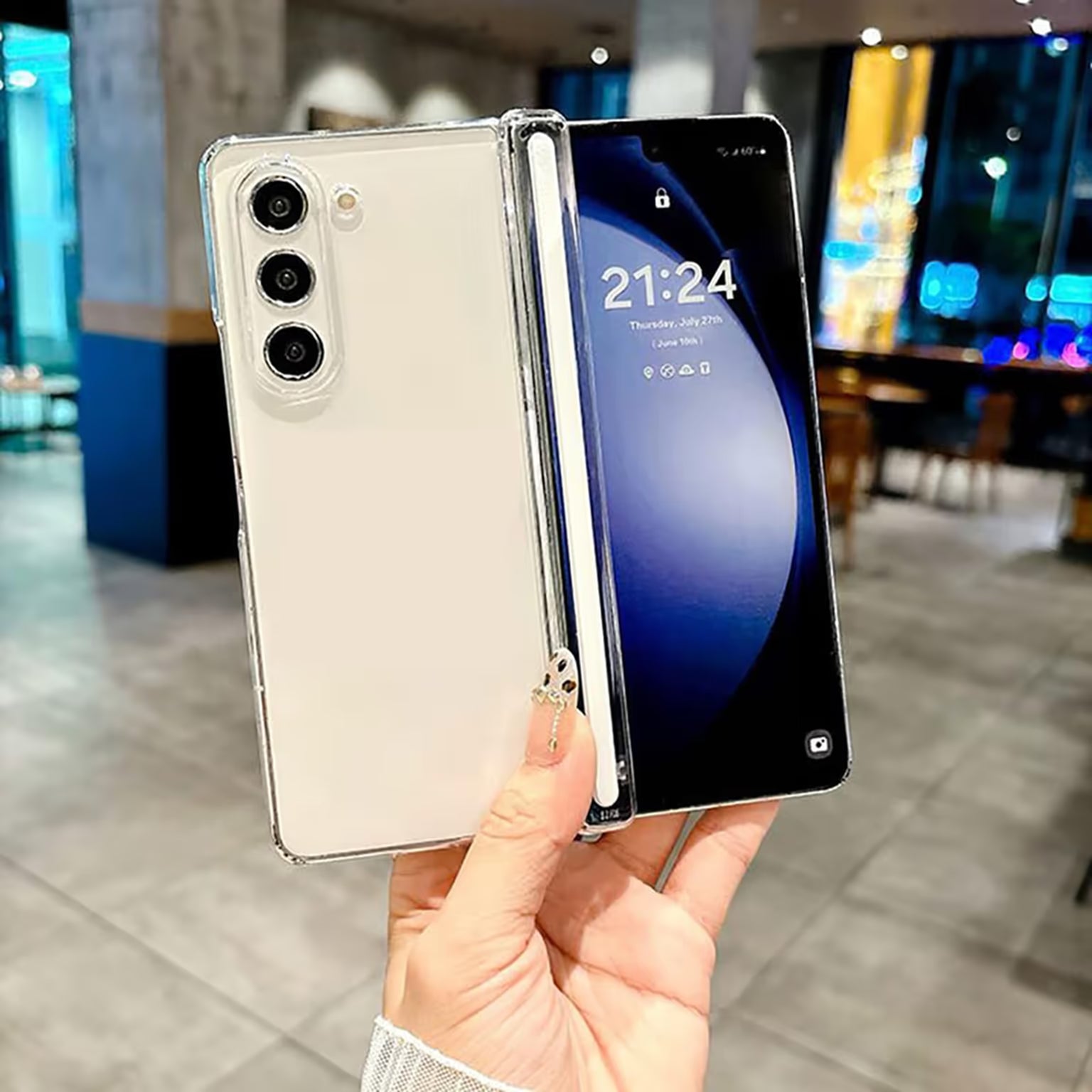 Crystal Clear Transparent Hard Case with Hinge Protection for Samsung Z Fold6