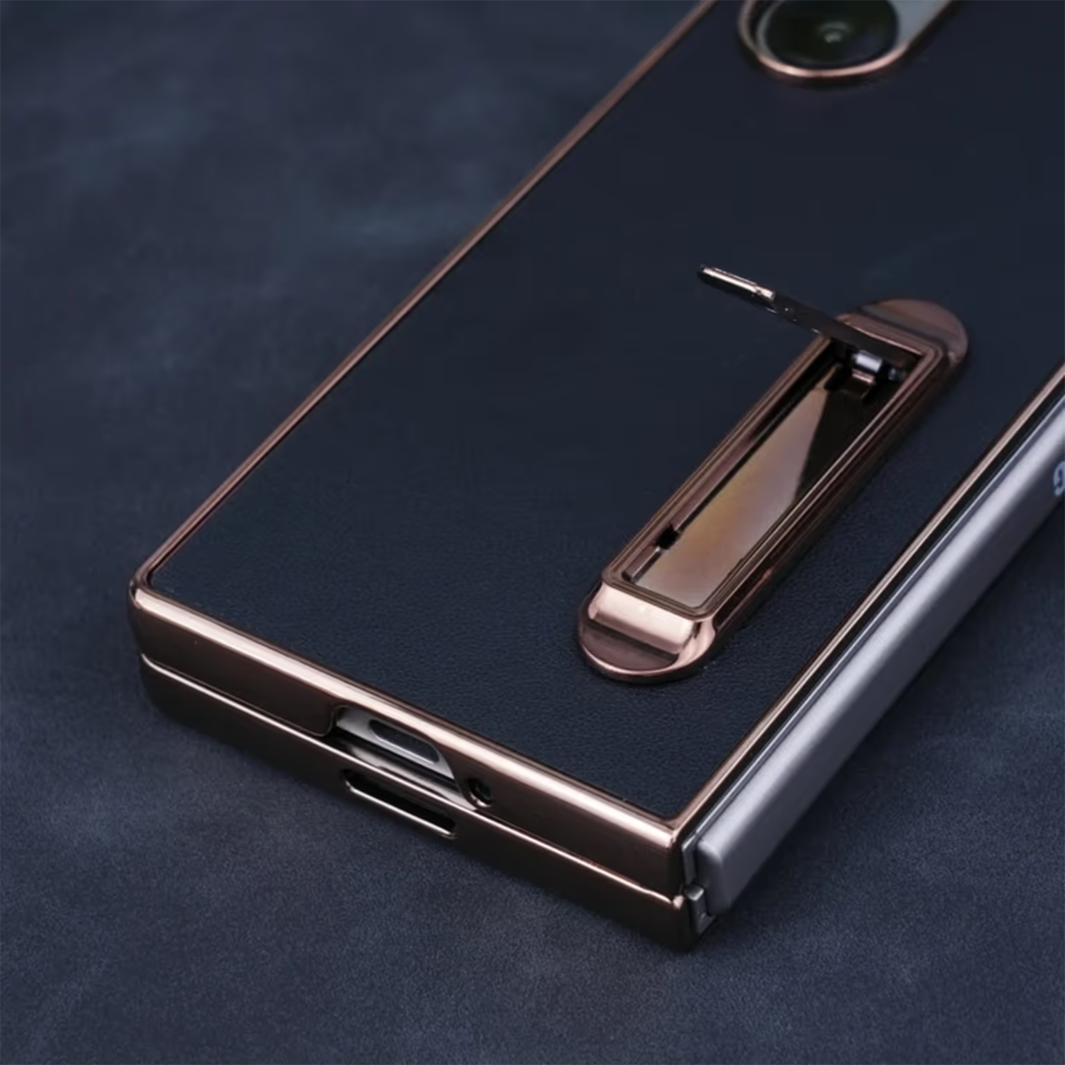 Leather Texture Folding Bracket Case for Samsung Z Fold6