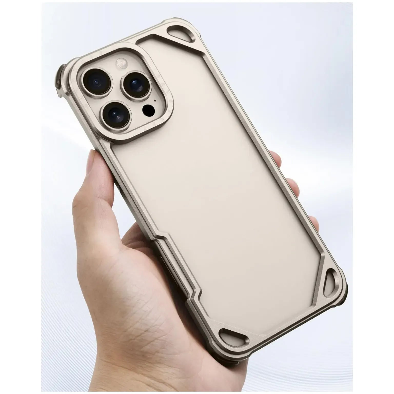 Aluminum Alloy Frameless Hollow Frame Case for iPhone 16 Pro
