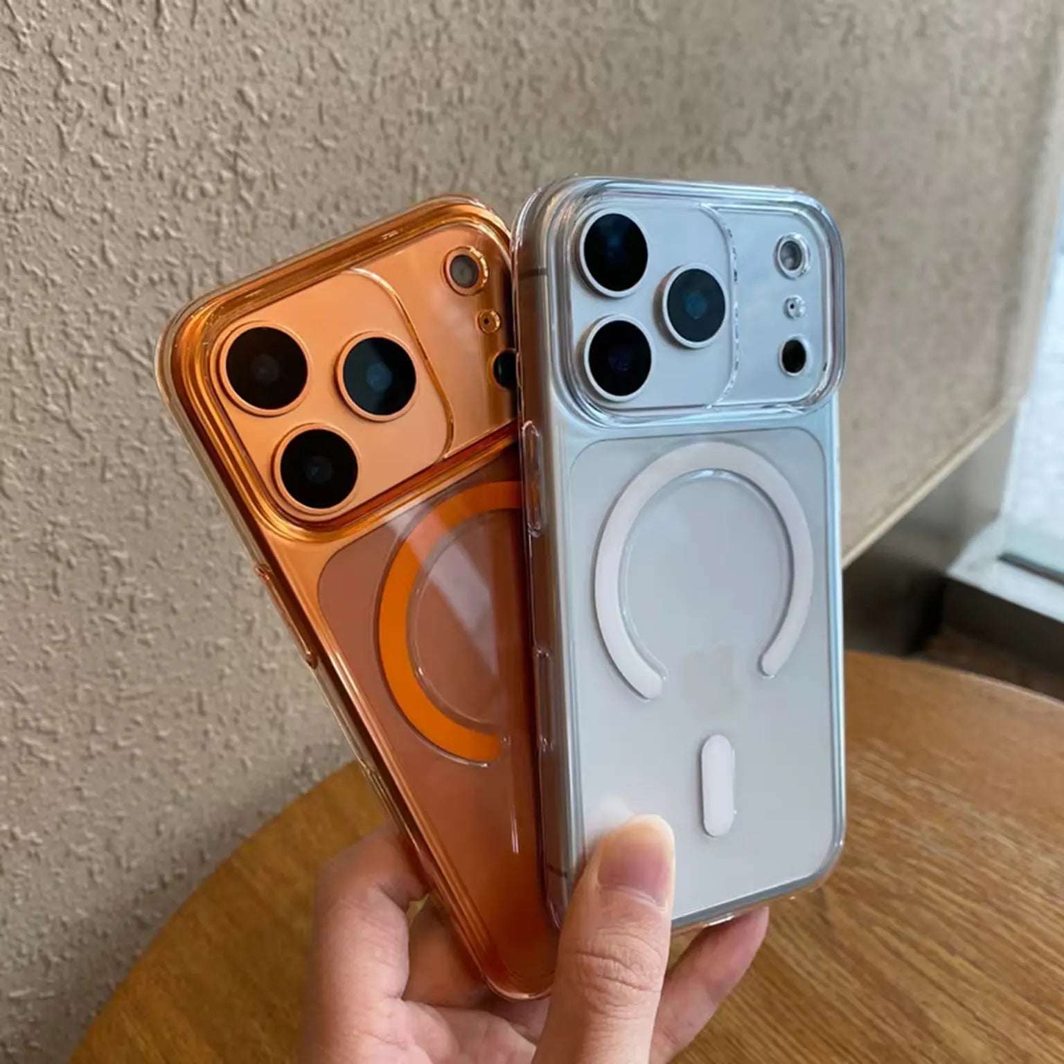 Camera Potective Colored Crystal Slim Magsafe Hard  Case for iPhone 17 Pro Max