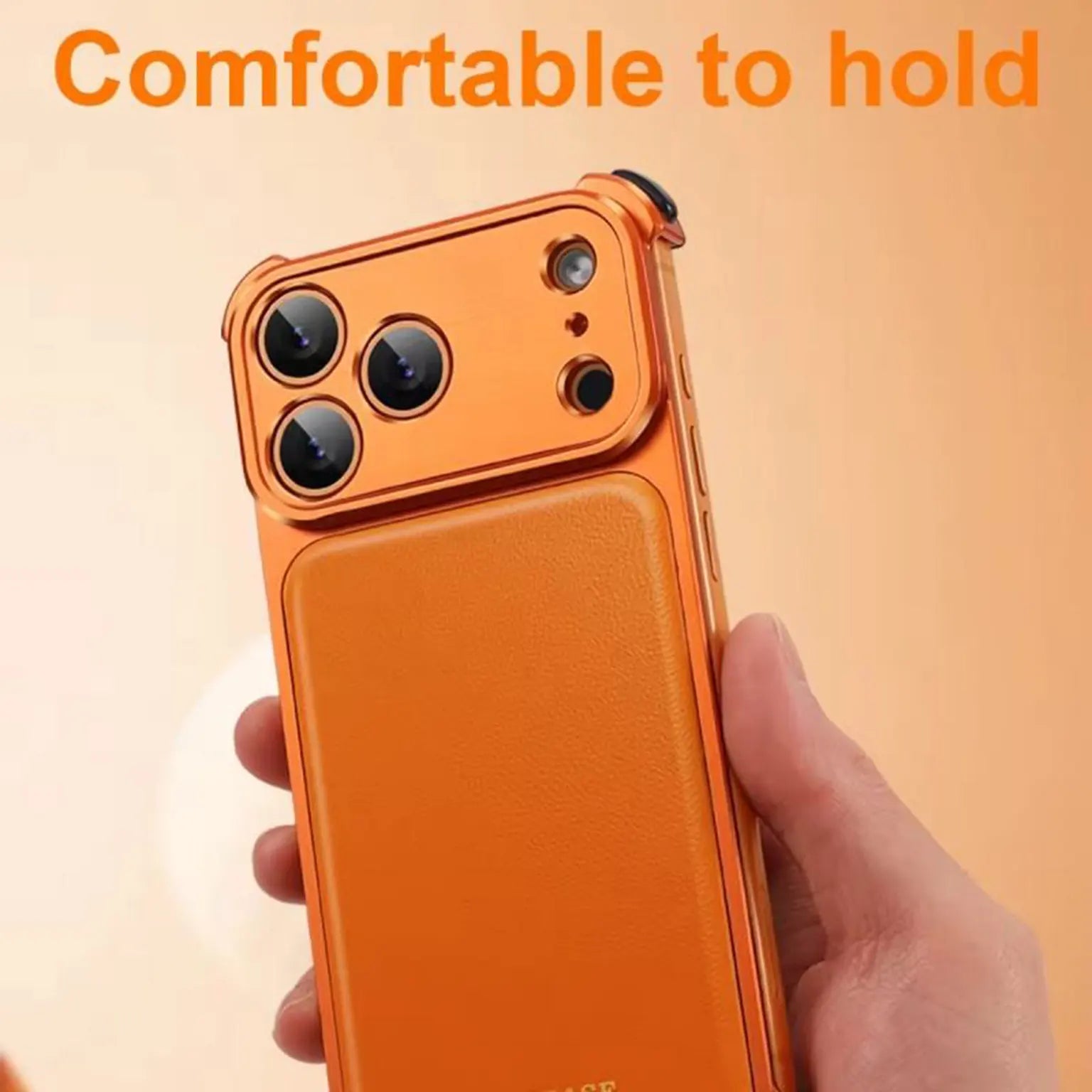 OATSBASF Metal Skeleton Shape PU Leather Magnetic Frameless Magsafe Case for iPhone 17 Pro