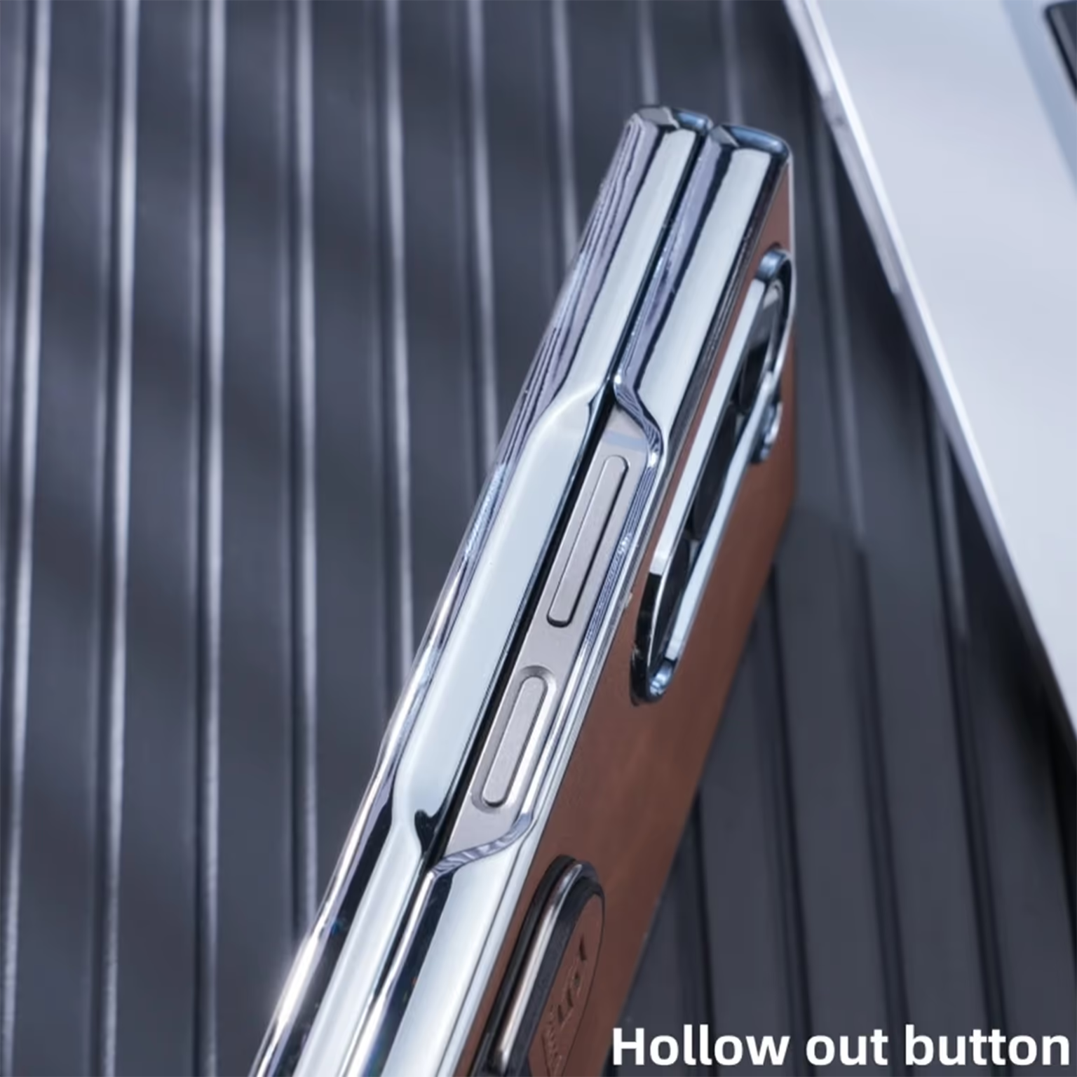 Invisible Kickstand Leather Texture Phone Case for Samsung Z Fold7