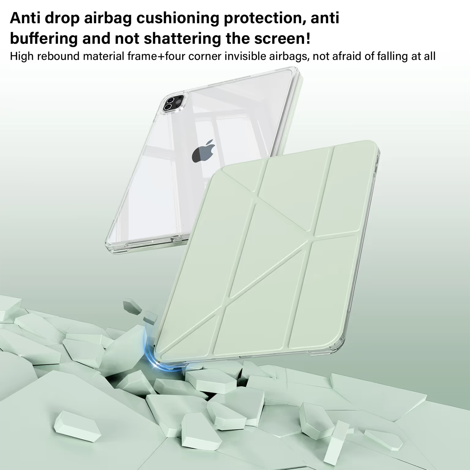 Cases & Covers Multifold Slim Soft Touch Leather Texture TPU Smart Cover for iPad Air 4 | Air 5 M1 (10.9 inch) | Air 6 M2 | Air 7 M3 (11 inch)