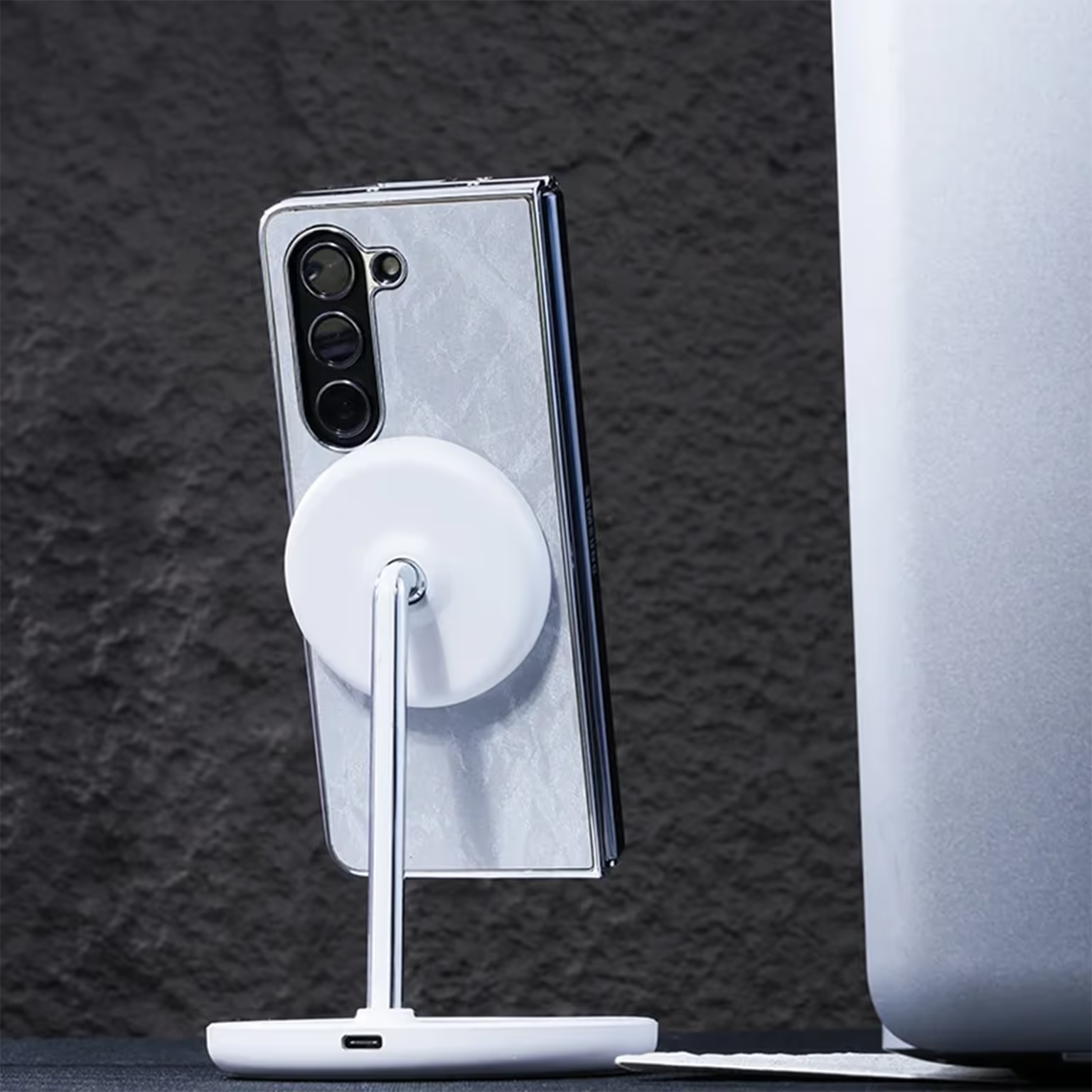 Garrett Texture Wireless Charging Magnetic Phone Case for Samsung Z Fold7