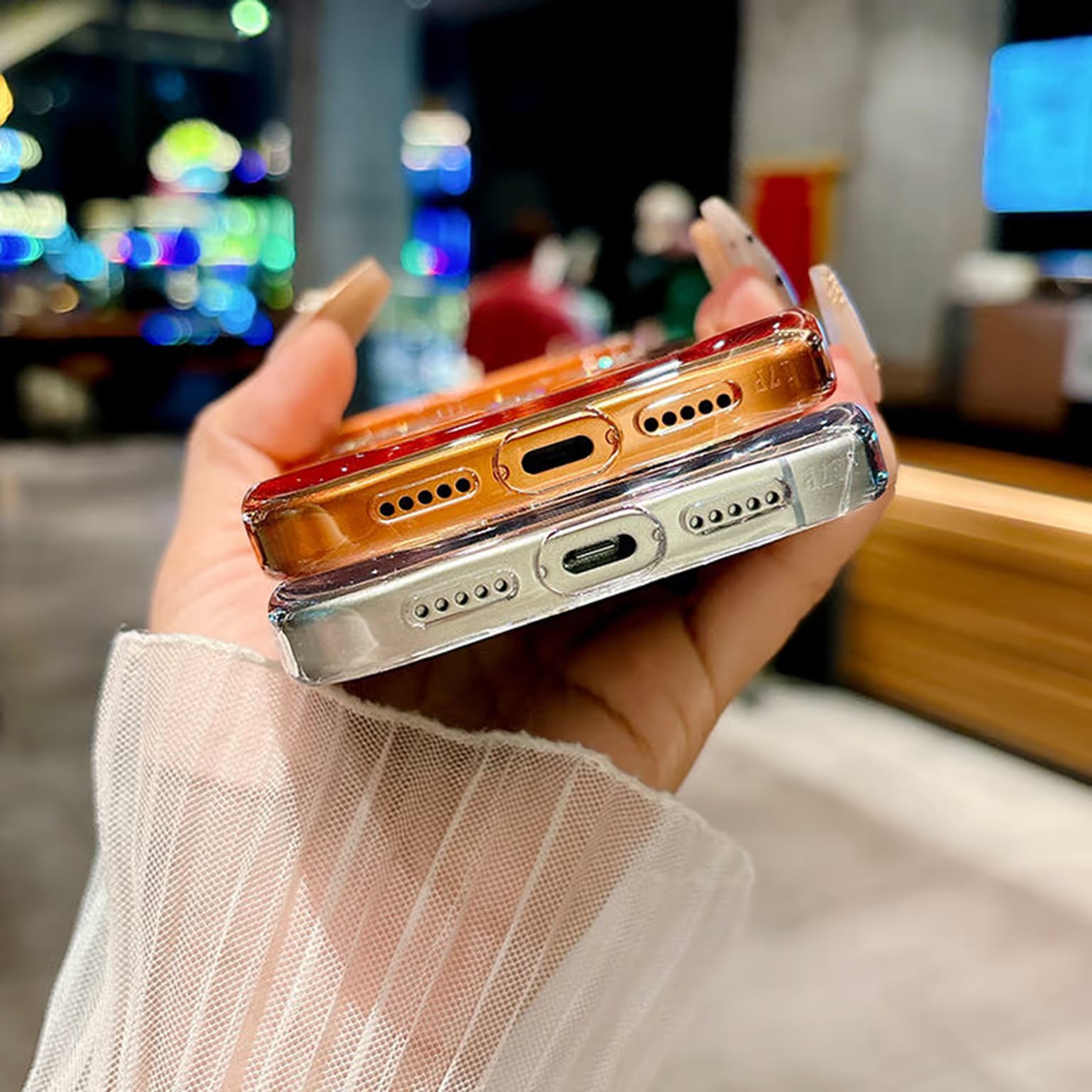 Bling Rhinestonet Glitter Magnetic Magsafe Transparent Case for iPhone 17 Pro Max